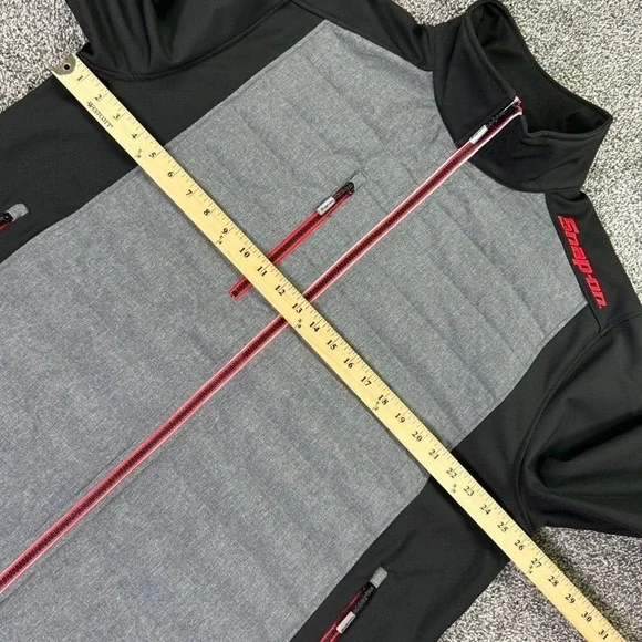 Snap-On Tools Equalizer Insulated Jacket Mens XL Gray Black Red Accents Workwear - Picture 12 of 15